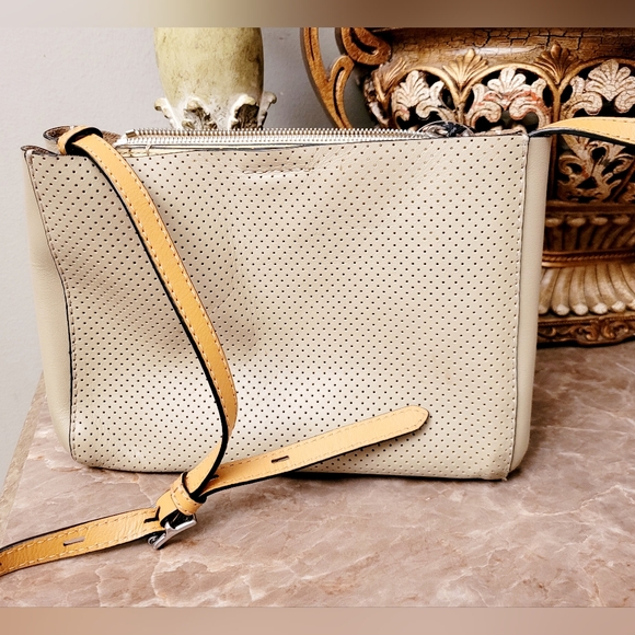 Rag&Bone Passenger Perforated 100%Cow Leather Crossbody Bag Light Sand/Taupe - Picture 14 of 16